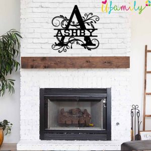 Ashby Family Monogram Metal Sign Family Name Signs 3