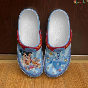 Aladdin Jasmine Genie Blue Red Disney Graphic Cartoon Unisex Crocs