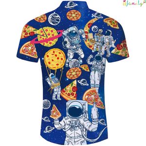 Astronaut Pizza Hawaiian Shirt Funny Hawaii Shirts 2