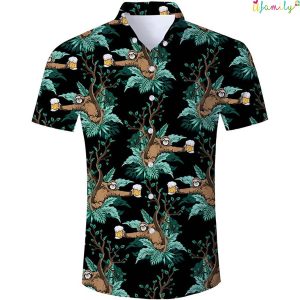 Beer Sloth Hawaiian Shirt Funny Hawaii Shirts 1