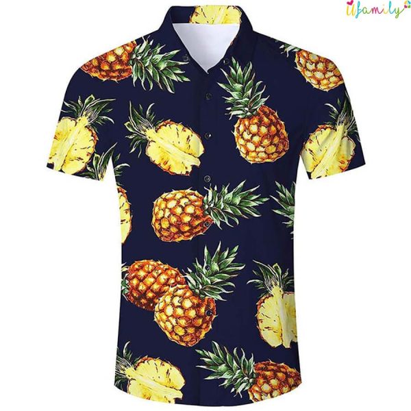 Black Pineapple Hawaiian Shirt, Funny Hawaii Shirts