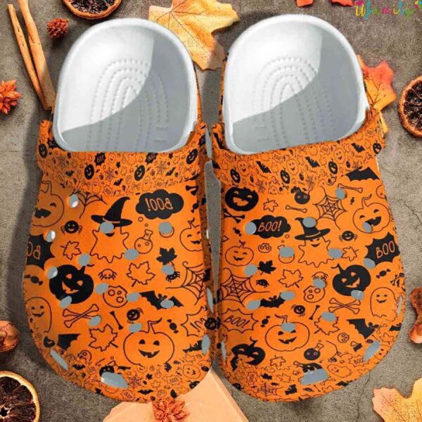Pumpkins Spider Witch Magic Pattern Crocs Halloween