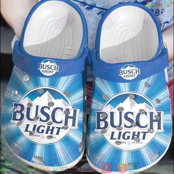 Busch Light Beer Blue Crocs