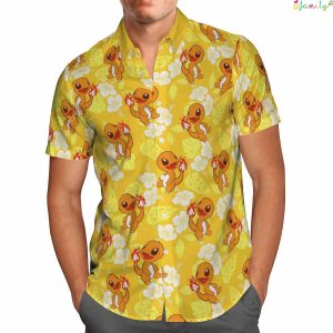 Charmander Beach Hawaiian Pokemon Shirt