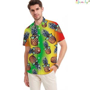 Colorful Sunglasses Pineapple Hawaiian Shirt, Funny Hawaii Shirts