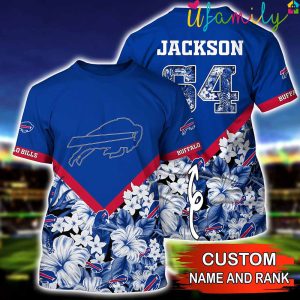 Custom Name Floral Buffalo Bills Hawaiian Shirt 3 1