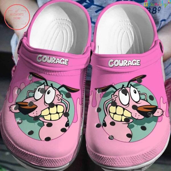 Disney Cartoon Movie Courage Pink Crocs