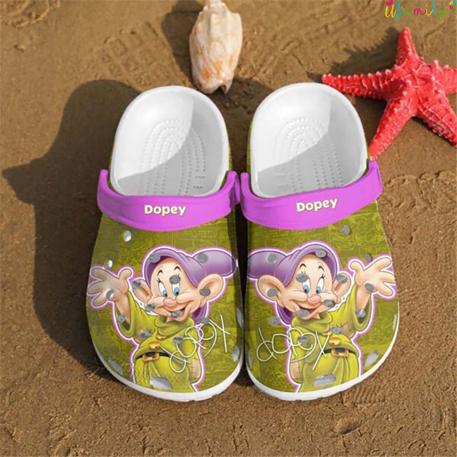 Dopey 7 Dwarfs Disney Cartoon Movie Crocs