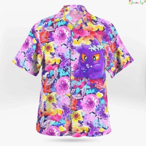 Gengar Summer Flowers Hawaiian Pokemon Shirt 1 1