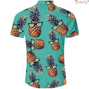 Green Sunglasses Pineapple Funny Hawaii Shirts 2