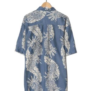 Hilo Hattie Blue Vintage Hawaiian Shirt 2