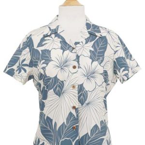 Lanai Blue Hawaiian Shirt Women