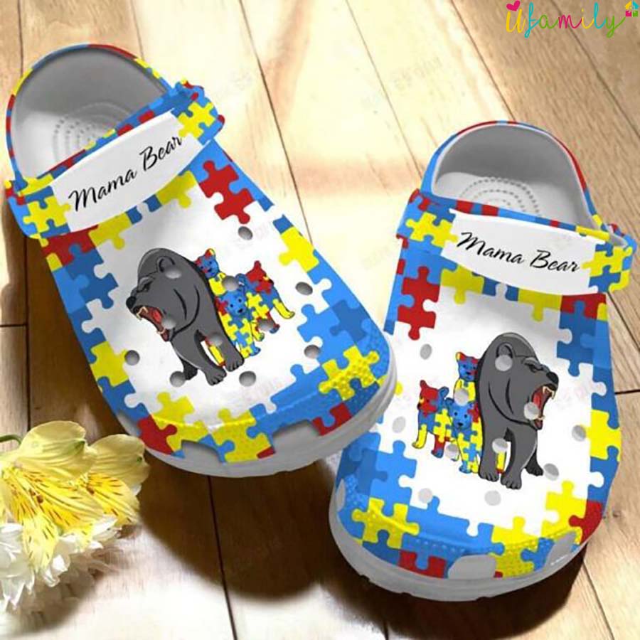 Mama Bear Puzzle Pieces Mother s Day Crocs