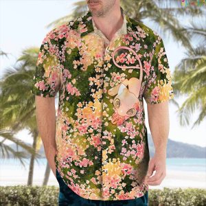 Mew Summer Flowers Beach Hawaiian Pokemon Shirt 1