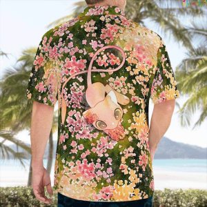 Mew Summer Flowers Beach Hawaiian Pokemon Shirt 2