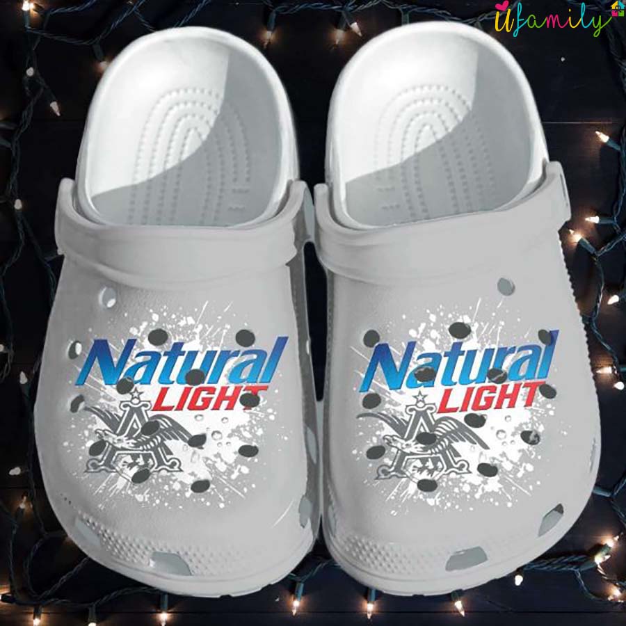 Natural Light Funny Beer Drinking Crocs