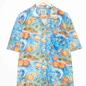 Ocean Current Mixed Colours Vintage Hawaiian Shirt