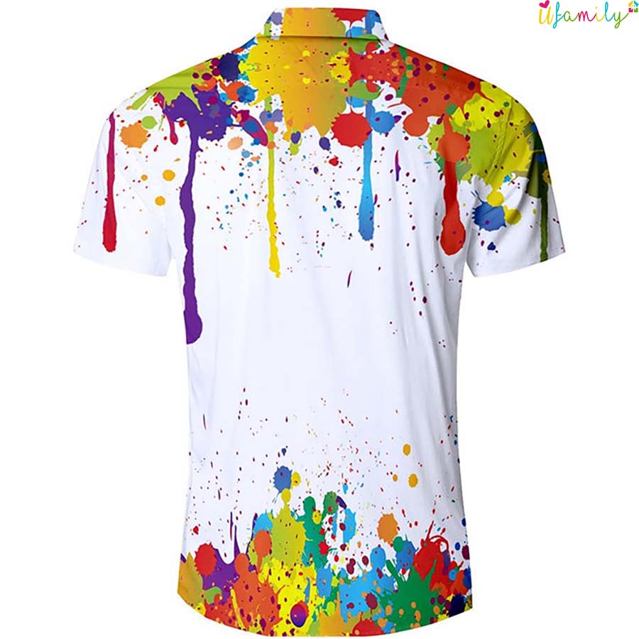 Paint Splatter Funny Hawaii Shirts