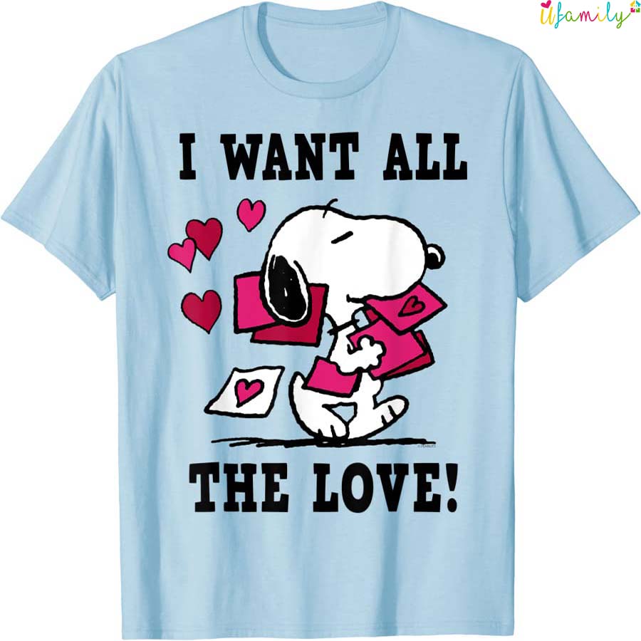 Peanuts Snoopy All the Love,Valentines Day