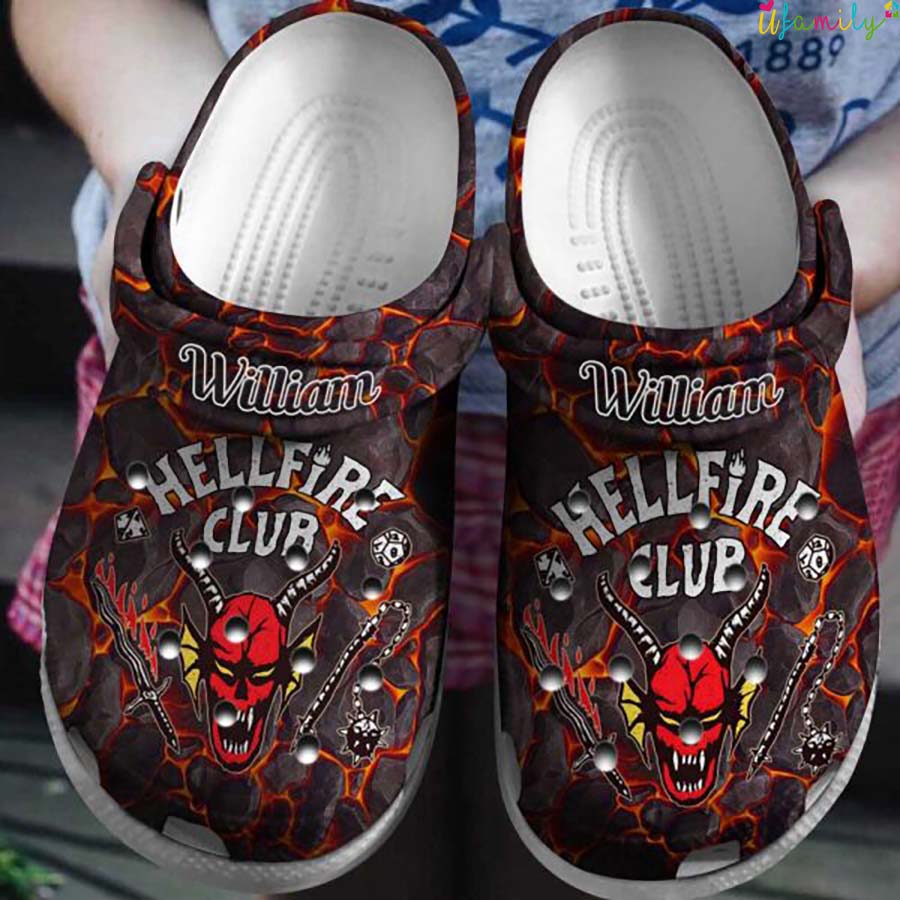 Personalized Name Hellfire Club Stranger Things 4 Crocs