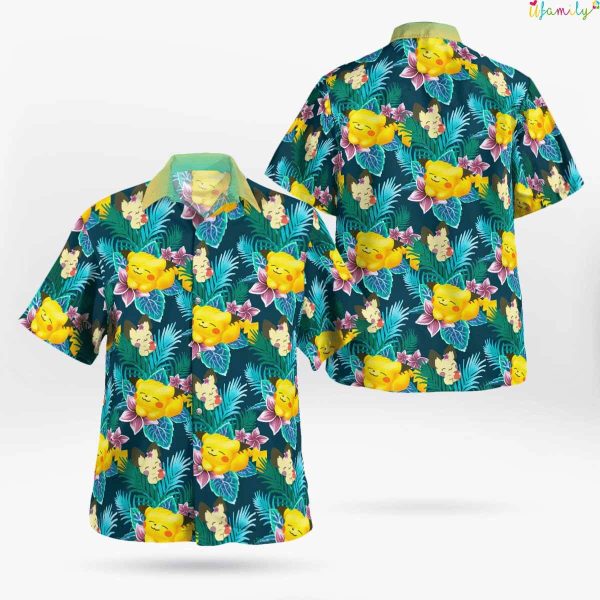 Pikachu Summer Day Beach Hawaiian Pokemon Shirt