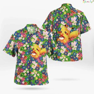 Pikachu Summer Flowers Beach Hawaiian Pokemon Shirt 4