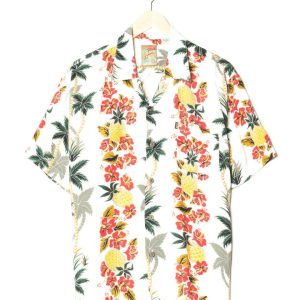 Pineapple Connection White Vintage Hawaiian Shirt