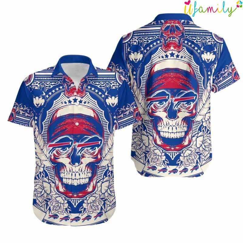Skull Pattern Buffalo Bills Hawaiian Shirt