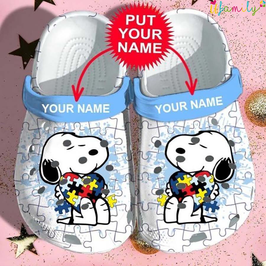Snoopy Custom Name Crocs