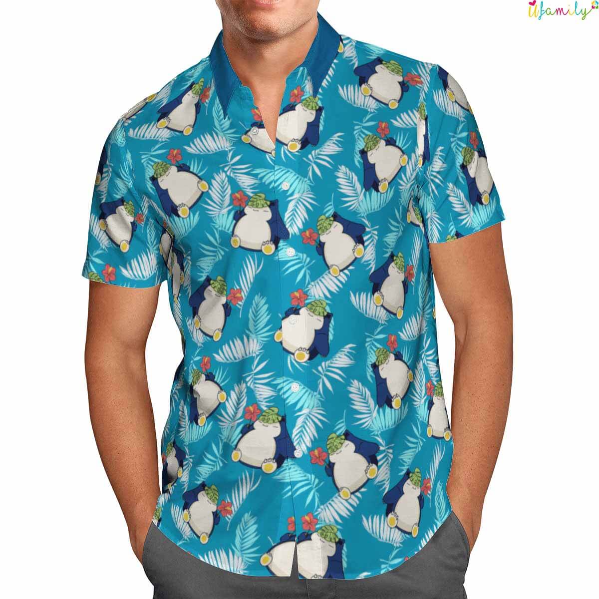Snorlax Beach Hawaiian Pokemon Shirt