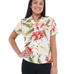 Sonic Beige Hawaiian Shirt Women