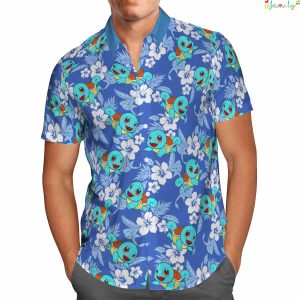 Squirtle Beach Hawaiian Pokemon Shirt 2