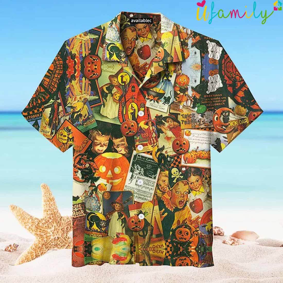 Trick Or Treat Halloween Vintage Hawaiian Shirt