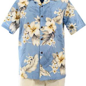 Tuberose Blue  Hawaiian Shirt Men