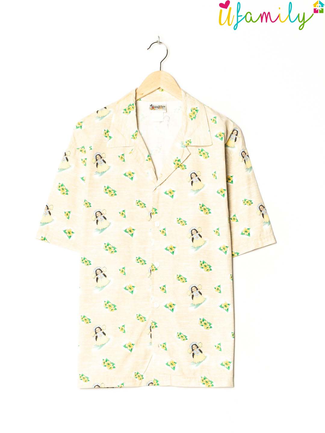 Walt Disney World Beige Vintage Hawaiian Shirt