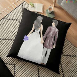 Wedding Couple Love Valentine Gifts Floor Pillow