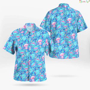 Wooper Pokemon Hawaiian Pokemon Shirt 4