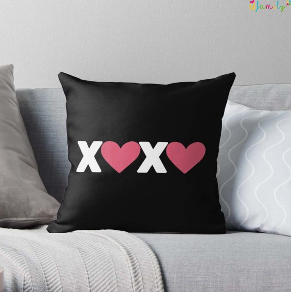 Xoxo Hearts Hugs Throw Pillow