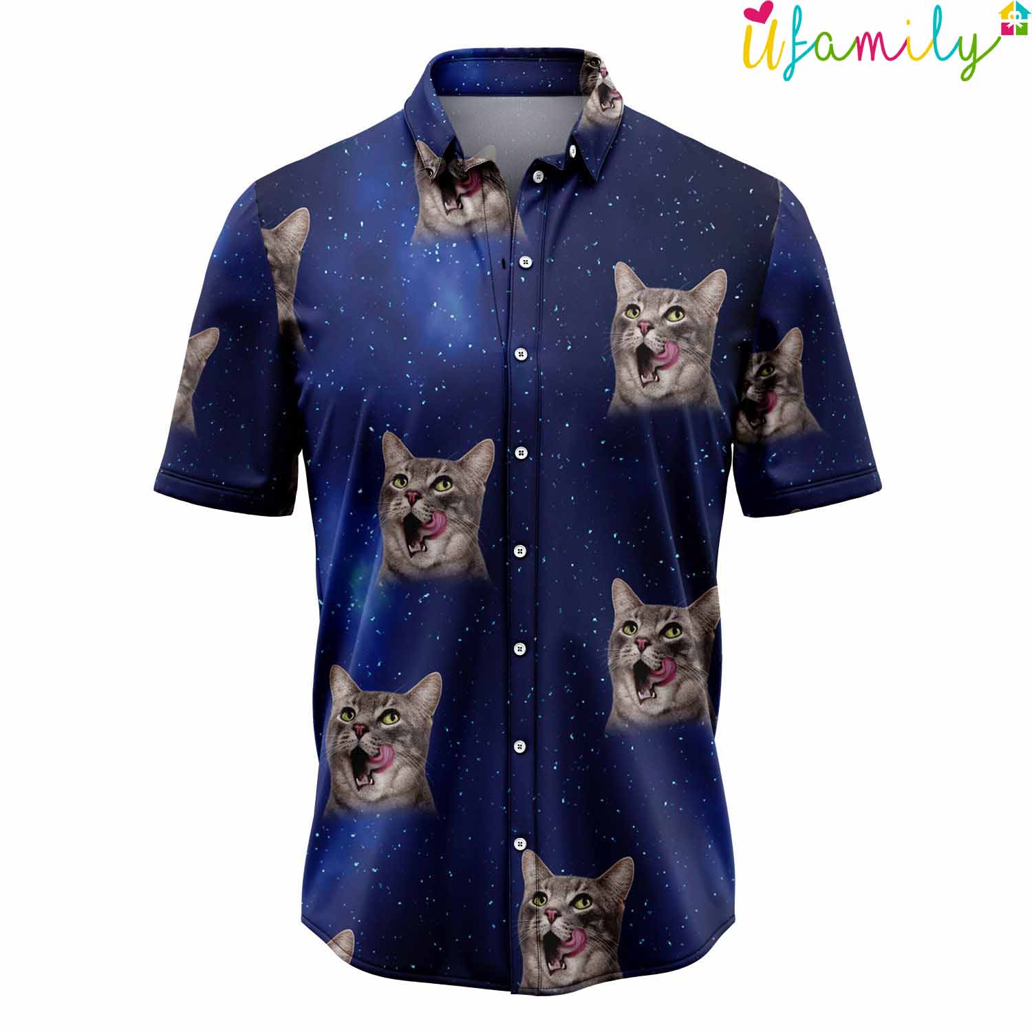 Amazing Cat Galaxy Hawaiian Shirt