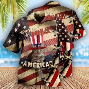 America Cat Proud To Be Beautiful Hawaiian Shirt 1 1
