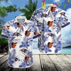 Baltimore Ravens Orioles Hawaiian Shirts