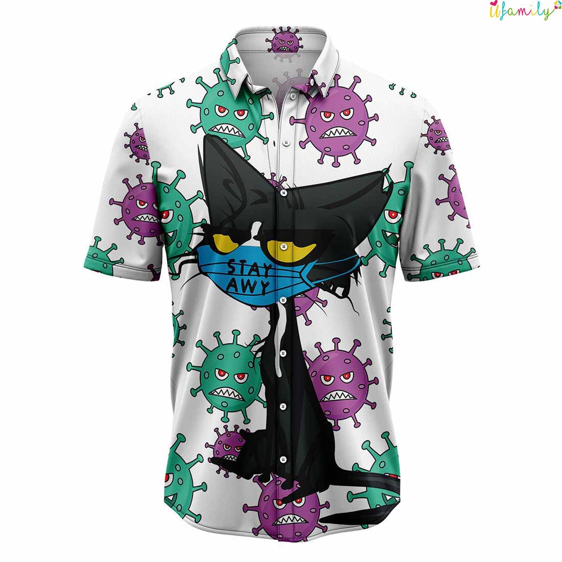 Black Cat And Virus Hawaiian Shirt