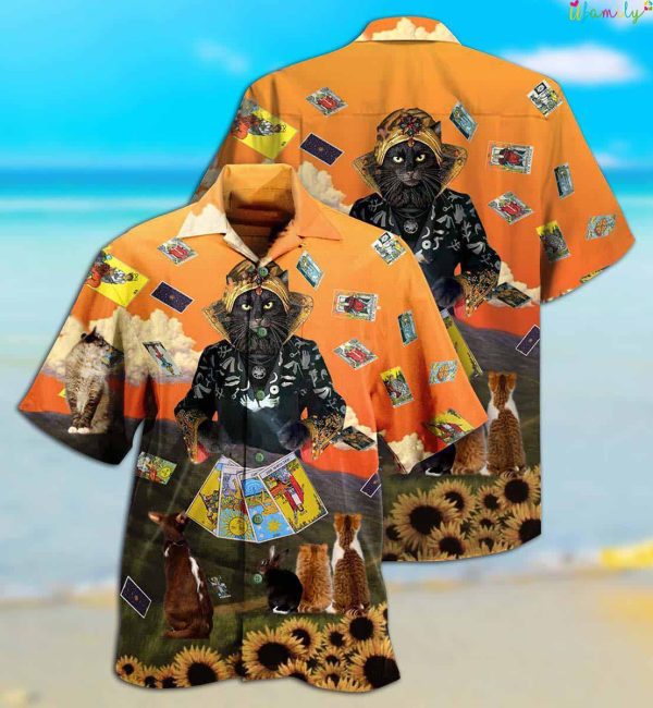 Black Cat Tarot Hawaiian Shirt