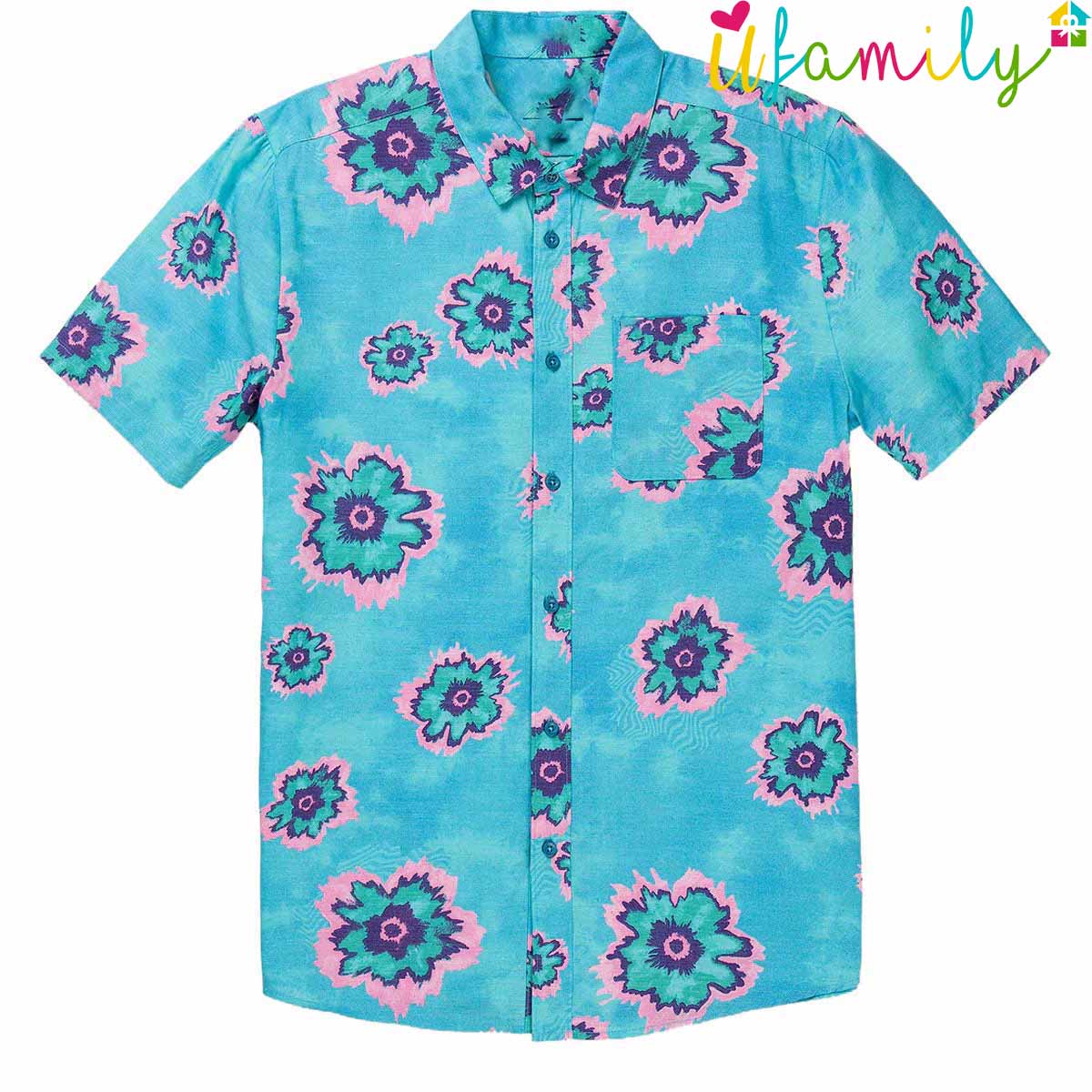 Blue Volcom Hawaii Shirt