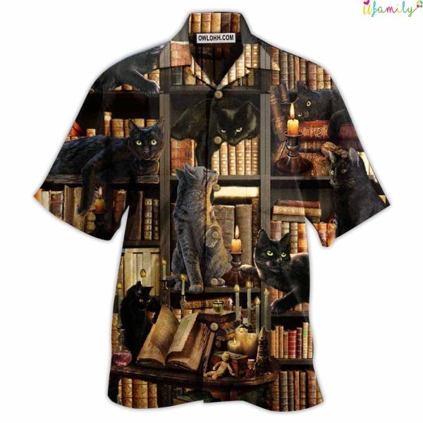 Books Cat Hawaiian Shirt