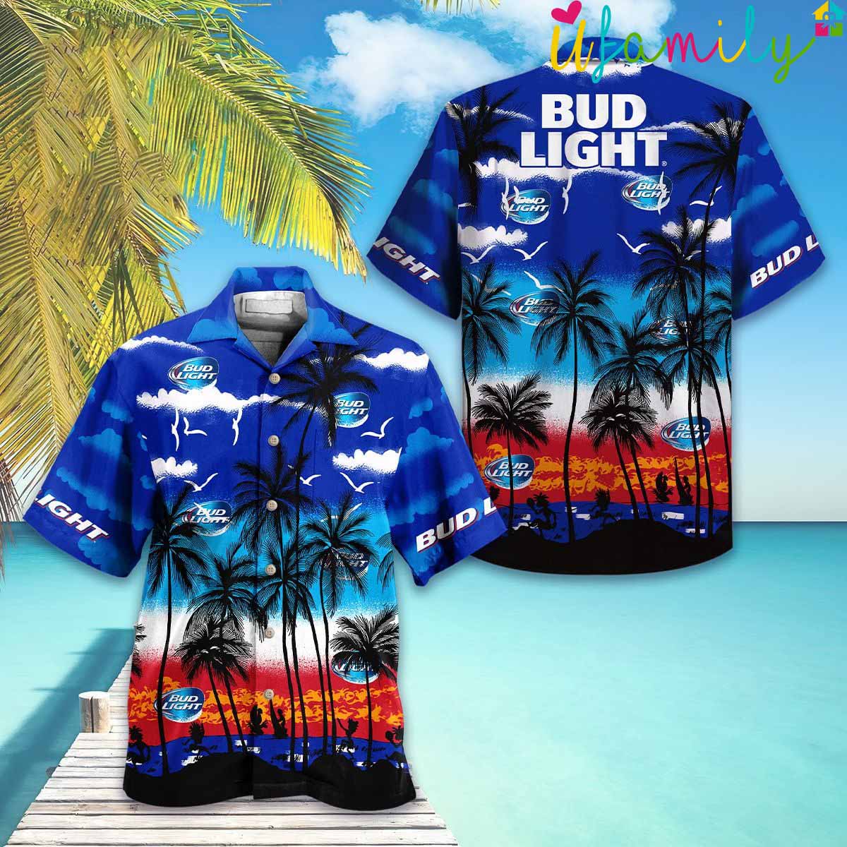 Bud Light Summer Beach Hawaiian Shirt