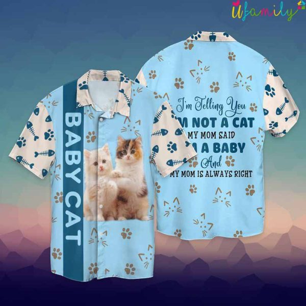 Cat Baby Pattern Hawaiian Shirt