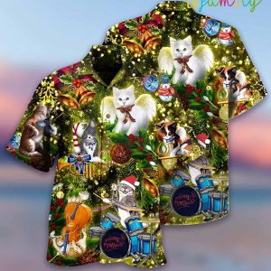Cat Christmas AngelHawaiian Shirt 1 1