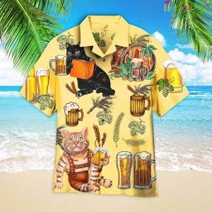 Cats And Beer Hawaiian Shirt