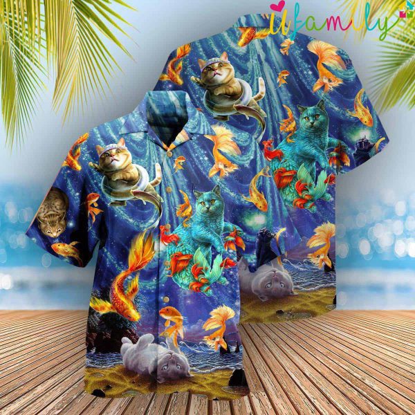 Cats In Dreams And Goldfish,Hawaiian Shirt Cat
